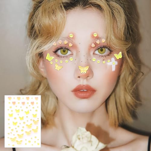 MAYCREATE® Face Stickers 3D Crystal Butterfly Sticker Self-Adhesive Glitter Stickers for Hair Decoration Rhinestone Sticker for Face, DIY Crafts, Makeup, Nail Art MAYCREATE® Face Stickers 3D Crystal Butterfly Sticker Self-Adhesive Glitter Stickers for Hair Decoration Rhinestone Sticker for Face, DIY Crafts, Makeup, Nail Art